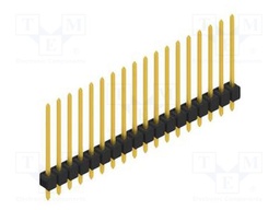 Connector: pin strips; pin header; male; PIN: 18; 2.54mm; THT; 1x18