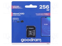 Memory card; microSDXC; R: 100MB/s; W: 10MB/s; Class 10 UHS U1