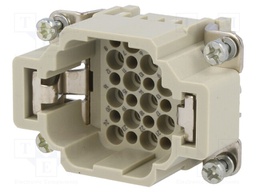 Connector: rectangular; male; Han DD; PIN: 24; 24+PE; size 6B; 10A