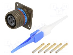 Connector: circular; D38999 series III; socket; female; PIN: 4