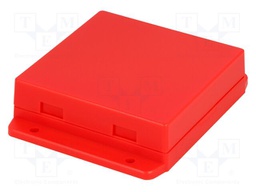 Enclosure: multipurpose; X: 80.6mm; Y: 80mm; Z: 23.5mm; ABS; red
