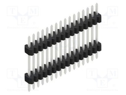 Connector: pin strips; pin header; male; PIN: 16; 1.27mm; THT; 1x16