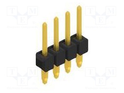 Connector: pin strips; pin header; male; PIN: 4; 2.54mm; THT; 1x4