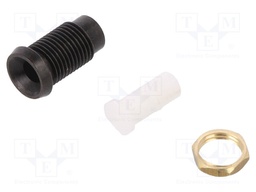 LED holder; 3mm; plastic; concave; with plastic plug; IP66