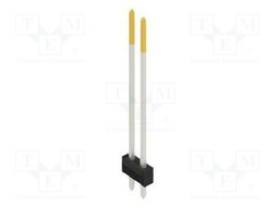 Connector: pin strips; pin header; male; PIN: 2; 2.54mm; THT; 2x1