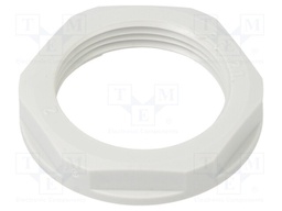 Nut; PG21; polystyrene; 36mm; light grey; -20÷70°C; Thread: PG