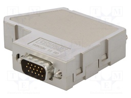 D-Sub HD; PIN: 15; plug; male; Locking: latch; angled 55°; for cable