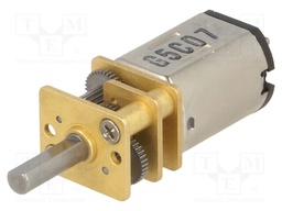 Motor: DC; with gearbox; LP; 6VDC; 360mA; Shaft: D spring; max.63mNm