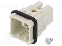 Connector: HDC; contact insert; male; S-D8; PIN: 8; size 3A; 10A