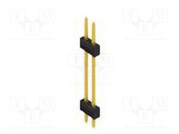 Connector: pin strips; pin header; male; PIN: 2; 2.54mm; THT; 2x1