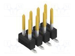Connector: pin strips; pin header; male; PIN: 8; 2.54mm; SMT; 2x4