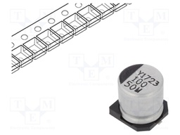 Capacitor: electrolytic; SMD; 100uF; 50VDC; Ø10x10mm; ±20%; 5000h