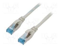 Patch cord; F/UTP; 5e; stranded; Cu; PVC; grey; 1m; 26AWG