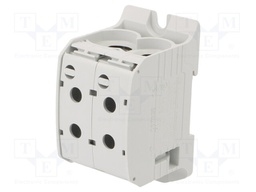 Splice terminal: rail; STB; 95mm2; ways: 1; terminals: 4; grey; TS35