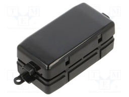 Enclosure: multipurpose; X: 31.5mm; Y: 60.2mm; Z: 20.8mm; ABS; black