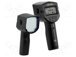 Meter: tachometer, LED stroboscope; Display: LCD; Temp: max.50°C