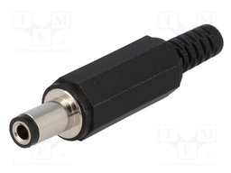 Plug; DC supply; female; 5,5/2,5mm; with strain relief; for cable