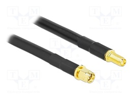 Cable; 7.5m; SMA male,SMA female; black; with protection cap