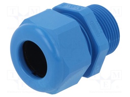 Cable gland; with long thread; M25; IP68; Mat: polyamide; blue