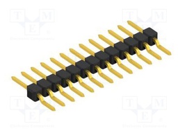 Connector: pin strips; pin header; male; PIN: 13; 2.54mm; SMT; 1x13