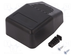 Enclosure: for power supplies; X: 60mm; Y: 85mm; Z: 32mm; ABS; black