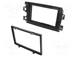 Radio mounting frame; Fiat; 2 DIN; black gloss