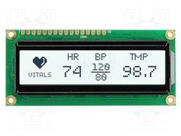 Display: LCD; 144x32; FSTN Positive; grey; 80x36mm; LED; 1x16; 5V