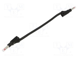 Test lead; 45A; banana plug 4mm,both sides; insulated; Len: 0.15m