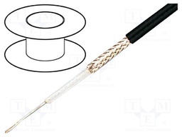 Wire: coaxial; RG316U; stranded; steel,copper plated; PTFE; brown