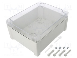 Enclosure: multipurpose; X: 191mm; Y: 240mm; Z: 107mm; TEMPO; grey