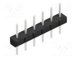Connector: pin strips; pin header; male; PIN: 6; 2.54mm; THT; 1x6