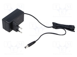 Power supply: switching; mains,plug; 12VDC; 3A; 36W; Plug: EU; black