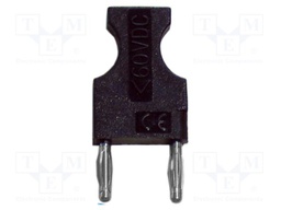Connector: 2mm fork terminals; plug; 10A; 30VAC; 60VDC; black; 34mm