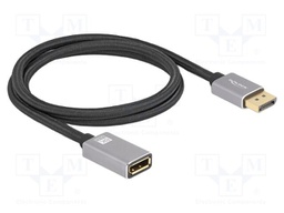 Cable; DisplayPort socket,DisplayPort plug; textile; Len: 1m