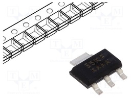 IC: voltage regulator; LDO,fixed; 5V; 0.05A; SOT223; SMD