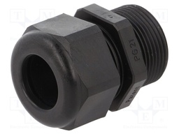 Cable gland; with long thread; PG21; IP68; Mat: polyamide; black