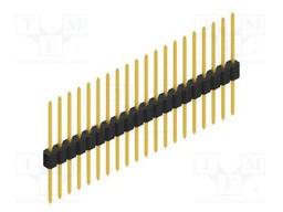 Connector: pin strips; pin header; male; PIN: 20; 1.27mm; THT; 1x20