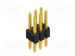 Connector: pin strips; pin header; male; PIN: 6; 1.27mm; THT; 2x3