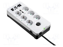 Plug socket strip: protective; Sockets: 6; 250VAC; 10A; IP20