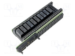 Low-profile relay module for DIN rail; AC load @R: 16A/230VAC