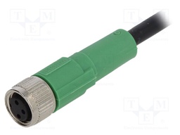 Connection lead; M8; PIN: 3; straight; 1.5m; plug; 250VAC; 4A; 250VDC