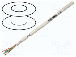 Wire; HELUKAT® 100,U/UTP; 5e; stranded; Cu; 4x2x26AWG; PVC; grey