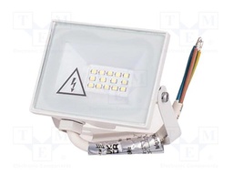 Lamp: LED flood light; 10W; 230VAC; white cold; 110°; 6500K; 20000h