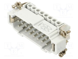 Connector: HDC; contact insert; male; JNE; PIN: 32; 32+PE; 16A; 600V