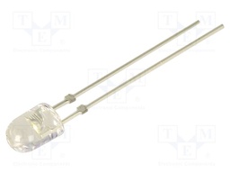LED; white warm; oval; 5.1x4.3mm; 36000mcd; Front: convex; 3.1VDC