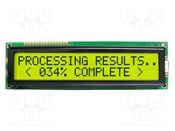 Display: LCD; 20x2; grey; 146x43mm; LED; Interface: 8bit,parallel