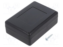 Enclosure: multipurpose; X: 59mm; Y: 84mm; Z: 30mm; ABS; black