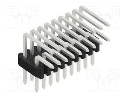 Connector: pin strips; pin header; male; PIN: 18; 1.27mm; THT; 2x9