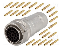 Connector: circular; Series: RT360; plug; female; crimped; PIN: 23