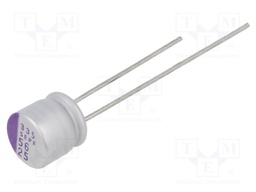 Capacitor: polymer; 56uF; 25VDC; ESR: 30mΩ; SEPF; SMD; ±20%; Ø6.3x6mm